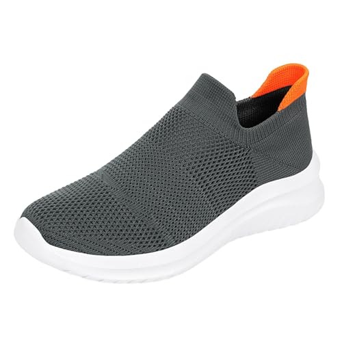 Damen Sneaker Bequeme, atmungsaktive Mesh-Freizeit-Sneaker mit weicher Sohle für Männer Frauen. Segelschuhe Damen (Grey, 39) von Xbemkste