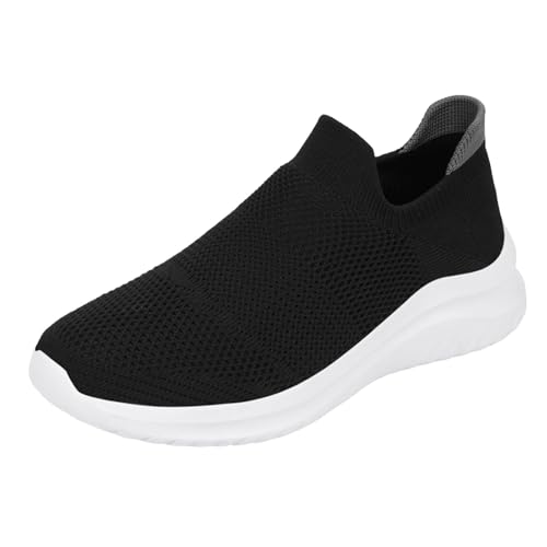 Damen Sneaker Bequeme, atmungsaktive Mesh-Freizeit-Sneaker mit weicher Sohle für Männer Frauen. Segelschuhe Damen (White, 37.5) von Xbemkste