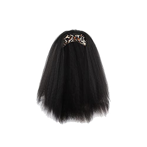 Perücke Damen Festival Zubehör Perücke lang gerade Stirnbandperücke Damen gerade für schwarz mit schwarzer Stirnbandperücke Lace Front Wig Urlaub Must Haves (G, One Size) von Xbemkste