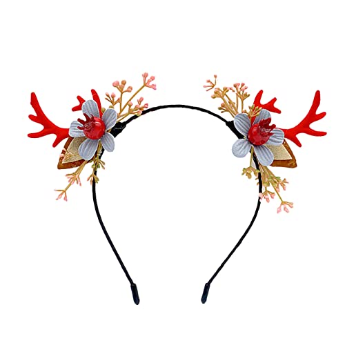 Haarschmuck Weihnachtsgeschenke für Frauen 1 STÜCKE Mori Geweih Haarschmuck Weihnachten Kopfschmuck Stirnband Kreative Süße Nette Cartoon Stirnband Haarschmuck Damen Kleine Geschenke für (D, One Size) von Xbemkste