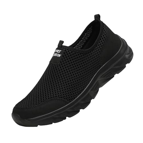 Laufschuhe Herren Netzstoff Fußbedeckung, atmungsaktiv, leicht, zum Reinschlüpfen, für Reisen leichte Wanderschuhe Herren (41) von Xbemkste