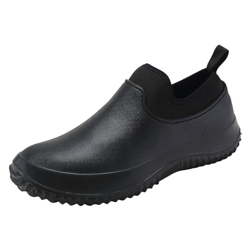 Sommerschuhe Herren Zehenschutz für die Arbeit, einfarbig, modisch, Bequeme Schlupfschuhe Slip On Freizeitschuhe Arbeitschuhe Mens Shoes (40.5) von Xbemkste