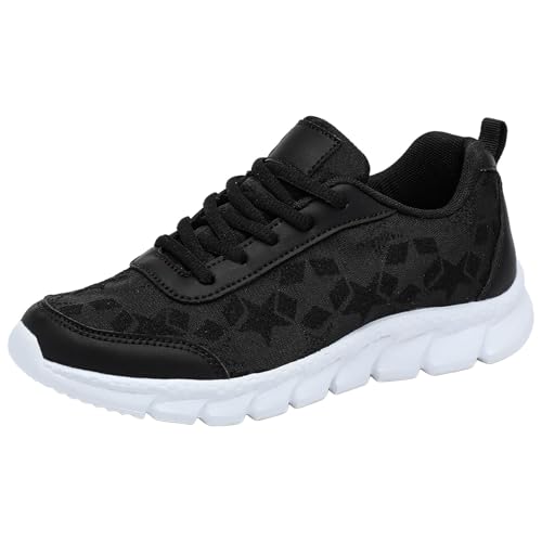 Sportschuhe Damen Bequeme, weiche Sohle, atmungsaktive Sportschuhe, modische Mesh Freizeitsportschuhe Damen-Tennisschuhe (38.5) von Xbemkste