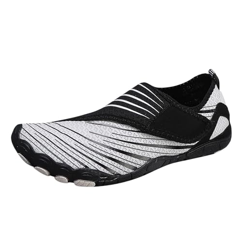 Xbemkste Badeschuhe Herren Damen Barfußschuhe Breathable Strandschuhe Wasserschuhe Schwimmschuhe für Surfen,Tauchen,Bootfahren,Gymnastik Fitness (X-1-Dark Gray, 37.5) von Xbemkste