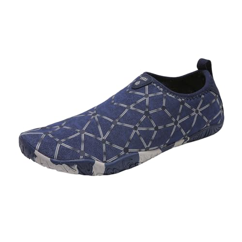 Xbemkste Badeschuhe Wasserschuhe Damen Herren Schwimmschuhe Strandschuhe Barfußschuhe Aquaschuhe Atmungsaktiv Schnelltrocknend Unisex (X-B-Dark Blue, 35) von Xbemkste