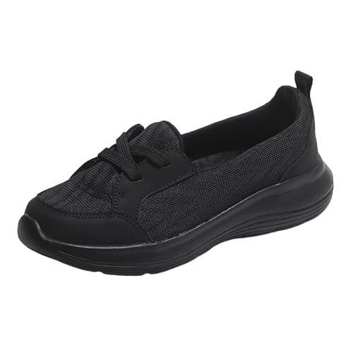 Xbemkste Damen Slip On Sneaker Bequeme Schlupfschuhe Atmungsaktive Freizeitschuhe Lässige Damenschuhe Reinschlüpfen Flach Walkingschuhe Schicke Sommerschuhe (40.5) von Xbemkste