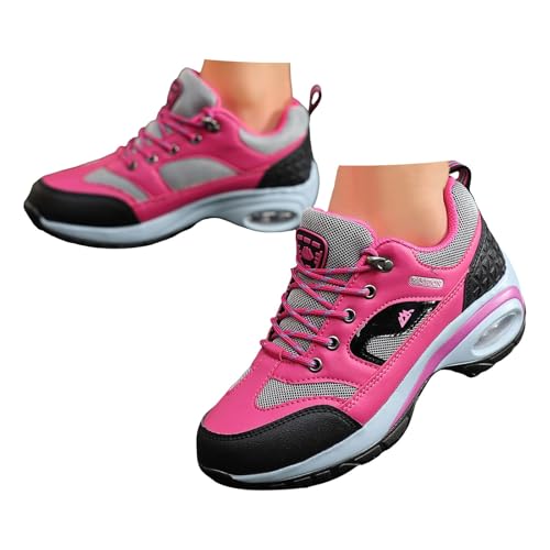 Xbemkste Damen Sneaker mit Luftpolster Leichte Atmungsaktive Sportschuhe mit Arch Support Turnschuhe Laufschuhe Bequeme Straßenlaufschuhe Freizeit Walkingschuhe (38.5) von Xbemkste