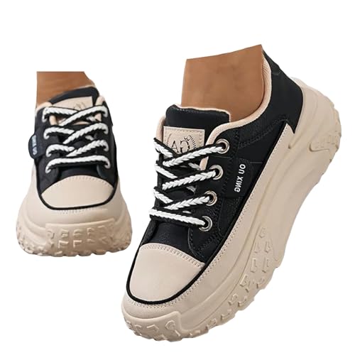 Xbemkste Damen Sneaker mit Plateau Schicke Freizeitschuhe Elevate Schuhe Bequeme Halbschuhe Platform Schuhe Sportschuhe Damen Walkingschuhe Outdoor für Alltag (35) von Xbemkste