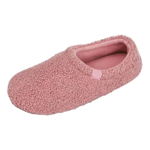 Xbemkste Hausschuhe Damen Winter Warme Pantoffeln Geschlossen Memory Foam Voll Plüsch Slippers Weiches Gemütliche Filzpantoffeln Fuzzy Pelz Hauspantoffeln Plüschhausschuhe (40.5) von Xbemkste