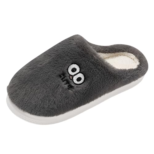 Xbemkste Hausschuhe Damen Winter Warme Verdicken Plüsch Pantoffeln Kuschelig Flauschige Süße Bären Cartoon Plüschschuhe Weicher Sohle Baumwollruhrschuhe Slide Slippers (B, 42) von Xbemkste