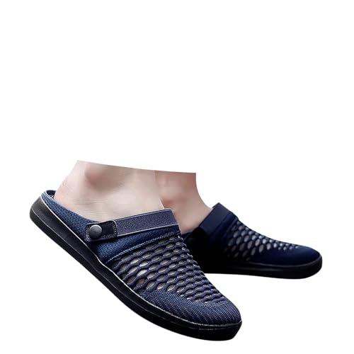 Xbemkste Herren Clogs Bequem Gartenschuhe Sabots Slip On Freizeitschuhe Sommer Gartenclogs Atmungsaktiv Schlupfschuhe Hausschuhe Leichte Pantoletten Slipper (Purple, 40.5) von Xbemkste