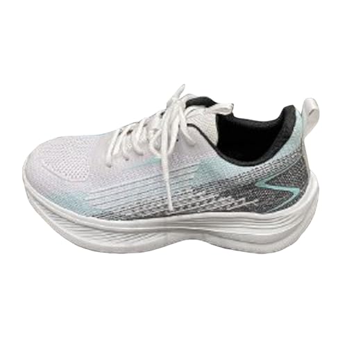 Xbemkste Laufschuhe Damen atmungsaktive Mesh-Freizeit-Sneaker mit weicher Sohle für Männer und Frauen Walkingschuhe Damen (White, 41) von Xbemkste