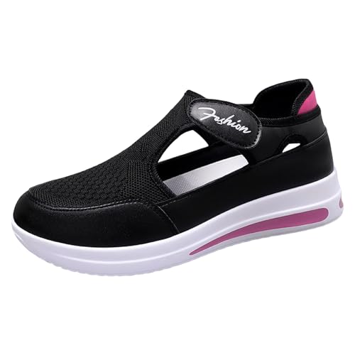 Xbemkste Laufschuhe Damen lässige, Bequeme leichte Slip On Sneakers, Flache Wanderschuhe Bequeme Schuhe Damen Luftpolster (35.5) von Xbemkste
