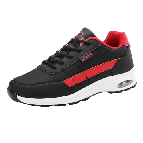 Xbemkste Laufschuhe Herren, Arbeitsschuhe, rutschfeste Sneakers, Wanderschuhe Turnschuhe Sportschuhe Herren Running Shoes (Red, 40.5) von Xbemkste