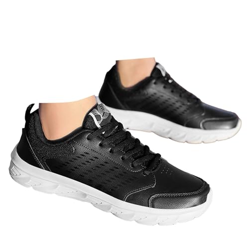 Xbemkste Laufschuhe Herren Sportschuhe Turnschuhe Sneaker Leicht Atmungsaktive Walkingschuhe Outdoor Sport Joggingschuhe Weich Bequeme Straßenlaufschuhe Tennisschuhe (White, 42) von Xbemkste