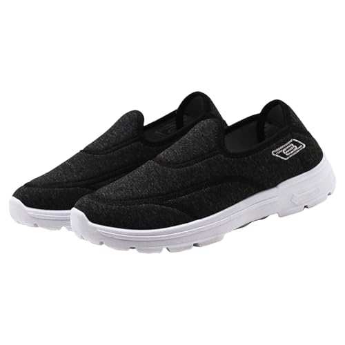 Xbemkste Schuhe Herren Bequeme Sport Freizeitschuhe mit weicher Sohle atmungsaktive Slip On Sneaker Bequeme Schlupfschuhe Walkingschuhe (38.5) von Xbemkste
