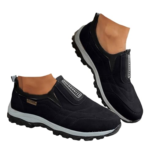 Xbemkste Slip On Damen Freizeitschuhe Bequeme Schlupfschuhe Walkingschuhe Lässige Sneaker Turnschuhe Damen Sportschuhe rutschfeste Weiche Flache Schuhe (38.5) von Xbemkste