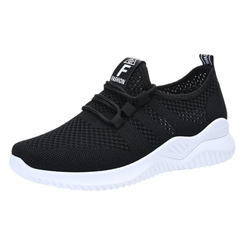 Xbemkste Sneaker Damen Freizeitschuhe Atmungsaktive Mesh Laufschuhe Bequeme Weiche Flache Schuhe Leichte Sommerschuhe Walkingschuhe Damen Sportschuhe (40) von Xbemkste