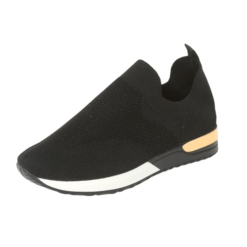 Xbemkste Sneaker Damen Schuhe Elastischer Stoff Große Damenschuhe Golfschuhe Damen (41) von Xbemkste