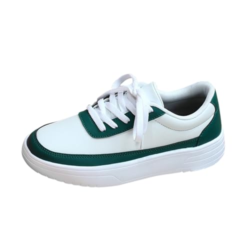 Xbemkste Sneaker Damen Sportschuhe Turnschuhe Laufschuhe Dicke Sohlen Schnürschuhe Outdoor Casual Bequeme Boardschuhe (42) von Xbemkste