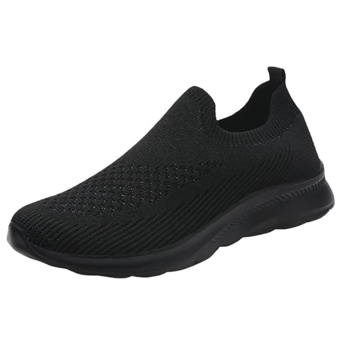 Xbemkste Sneaker Damen lässig, bequem leicht, Slipper Wanderschuhe Flache Schuhe für Damen Slip on Laufschuhe Sportschuhe Atmungsaktive Walkingschuhe (35.5) von Xbemkste
