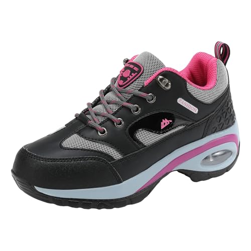 Xbemkste Sneaker Damen mit Luftpolster Bergschuhe Vielseitige atmungsaktive leichte Freizeitsportschuhe Straßenlaufschuhe Joggingschuhe (42) von Xbemkste