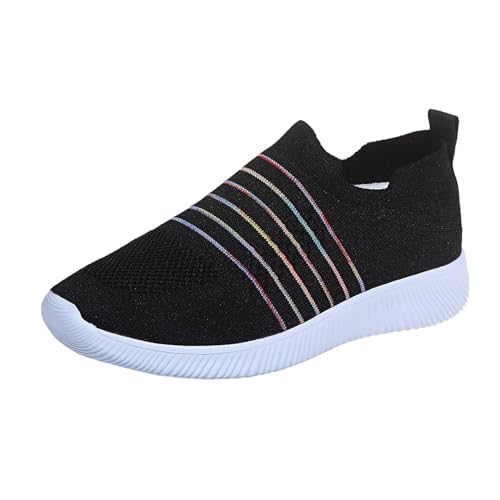 Xbemkste Sportschuhe Damen Laufschuhe Freizeitschuhe Slip On Lazy Sneakers mit weicher Sohle Damen Mokassins (38.5) von Xbemkste