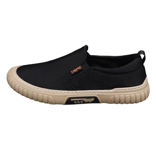 Xbemkste Sportschuhe Herren Flache Sneakers für einbeinig, atmungsaktiv, Slip On Freizeitschuhe mit weicher Sohle Bequeme Schuhe leichte Schlupfschuhe (42) von Xbemkste