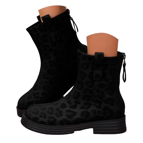 Xbemkste Stiefeletten Damen mit Plateau Elegant Knöchelstiefel mit Reißverschluss Kurzschaft Boots Halbschaft Stiefel Damenstiefel Ankle Stiefel Halbstiefel Übergangsstiefel (40) von Xbemkste