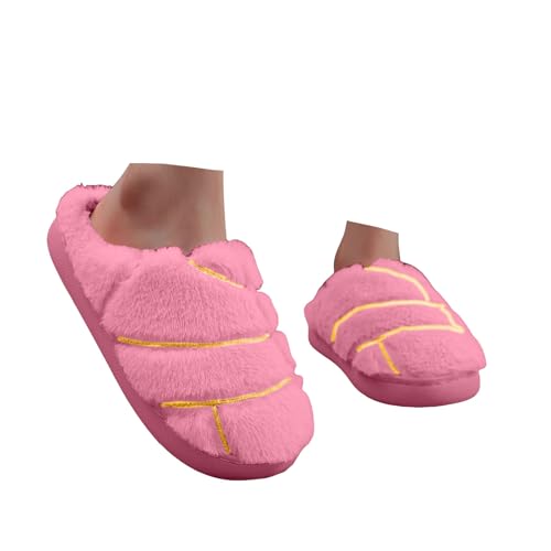 Xbemkste Warme Hausschuhe Damen Winter Weiches Hautfreundlich Gemütlich Pantoffeln Flauschige Plüschschuhe Fußfreundlich Slide Slipper Home Schuhe Verdicken Baumwolleschuhe (40.5) von Xbemkste
