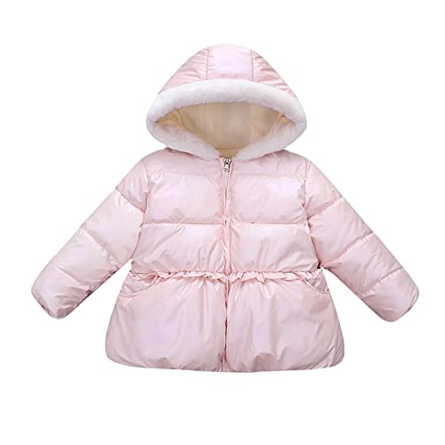 Xbemkste Winterjacke Jungen Daunenjacken Wintermäntel Kleinkind Baby Jungen Mädchen Fleece Patchwork Gefütterte Jacke Infant Winter Warme Kleidung Oberbekleidung Winterjacke Mädchen (Red, 2-3 Years) von Xbemkste