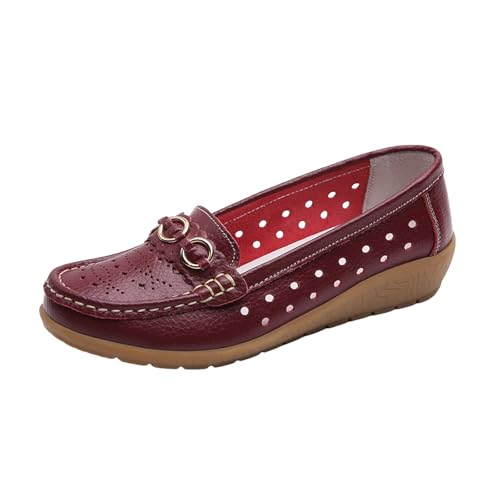 damen slipper für Damen, zum Hineinschlüpfen, bequeme flache Schuhe, zum im Freien, ausgehöhlte Schuhe damen schuhe schwarz elegant (38.5) von Xbemkste