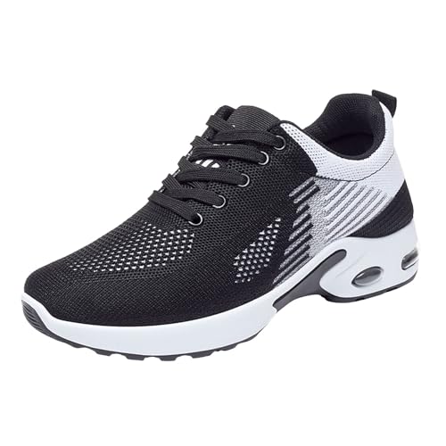 laufschuhe damen gepolsterter Sohle, Laufschuhe, leichte Tennis- und Wanderschuhe aus Mesh, atmungsaktiv, für Fitnessstudio, die Arbeit, modische Sneakers, sportlich, bequem, platform sneaker (40.5) von Xbemkste