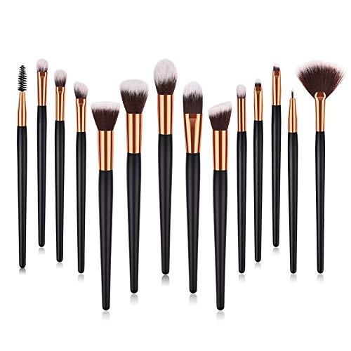 Xbsduih 14 StüCk Make-Up Pinsel Professionelle Kosmetik Puder Lid Schatten Foundation ErröTen Mischen SchöNheit Make Up Pinsel von Xbsduih