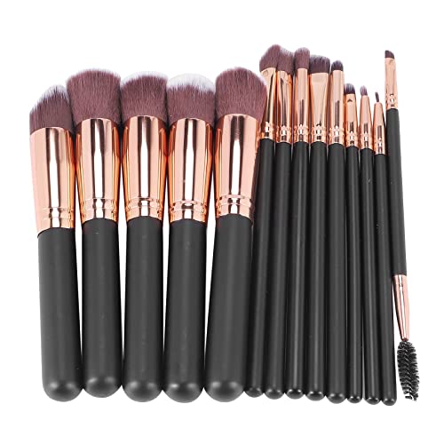 Xbsduih Make Up Pinsel Premium Synthetic Foundation Puder Concealer Lidschatten Make Up 14 Stück Pinselset, Roségold von Xbsduih