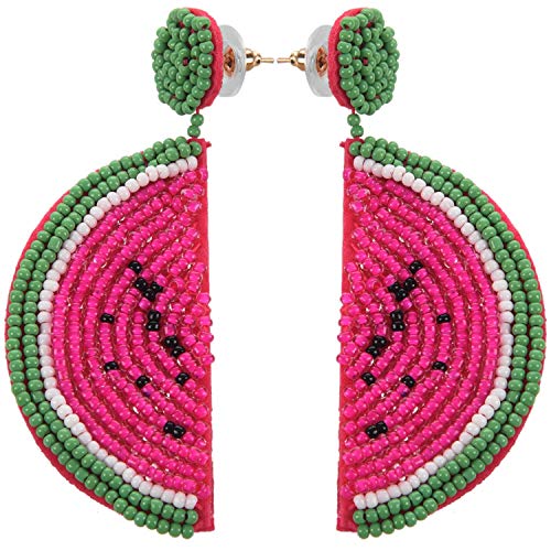 Xbsduih Mode Hand Gefertigte Perlen Ohrringe Frucht Drachen Frucht Form Nette BöHmische Hochzeit Schmuck AnhäNger Ohrringe Rose Rot von Xbsduih