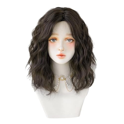 Xbsduih Schwarzes Sommer Kurzhaar Perücke für Frauen mit Vollem Kopfbedeckung. Simulation Von Natürlichem Kurzen Lockigem Haar. Selbst-Perückensets. von Xbsduih