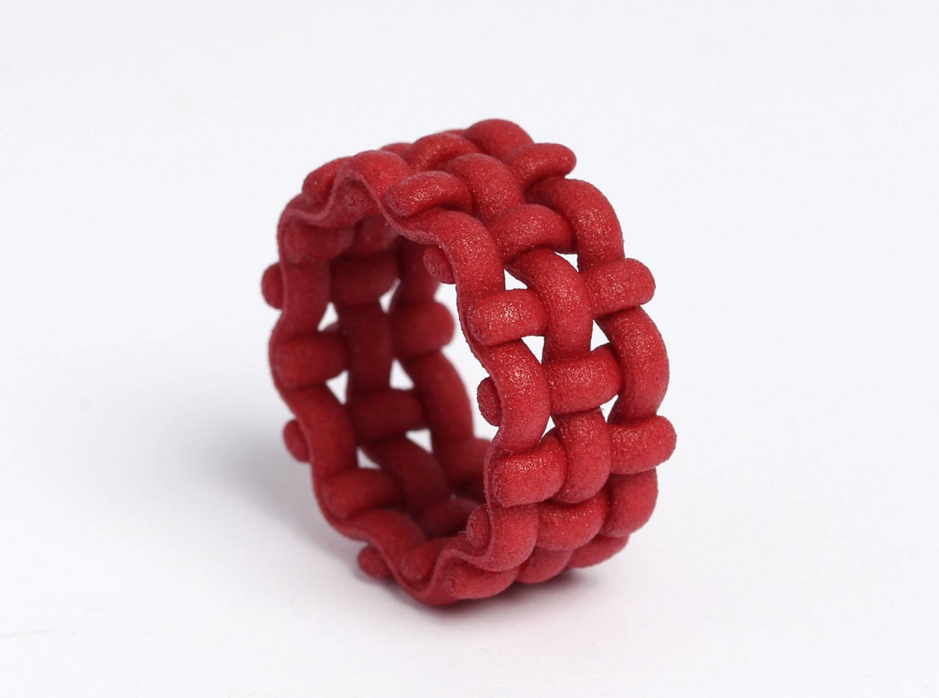 Breiter Statement Ring Rot Im Auffallenden Modernem Design, Ungewöhnlicher Schmuck Als Geschenk Für Frauen von XbyAB