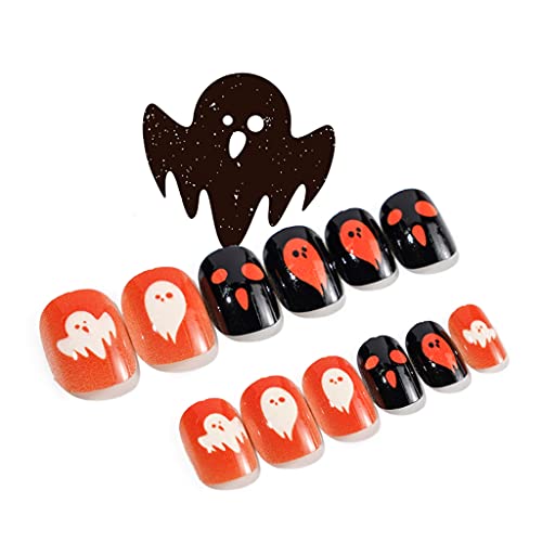 Xchon Nägel zum Aufdrücken, 24 Stück, Fledermaus- und Totbaum-Nägel zum Aufdrücken, für Kinder und Erwachsene, Halloween, tragbar, künstliche Fingernägel Xchon Nägel zum Aufdrücken, 24 Stück, Fledermaus- und Totbaum-Nägel zum Aufdrücken, für Kinder und Erwachsene, Halloween, tragbar, künstliche Fingernägel von Xchon