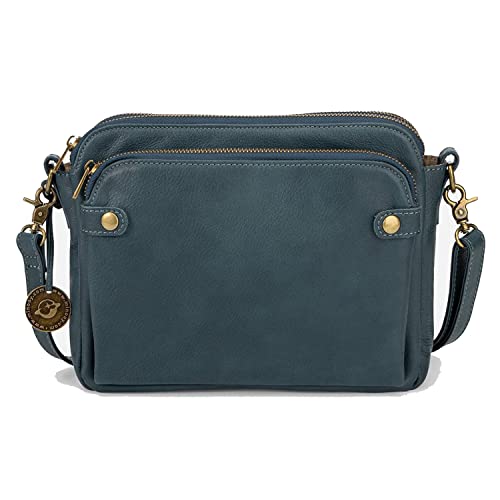 3 layer crossbody leather shoulder bags and clutches, ladies zip satchel bags clutches satchel handbags, three layer leather crossbody shoulder & clutch bag women (Green) von Xcllwhy