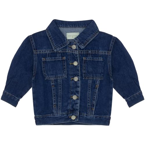Xclusive Line by KIDS OF HEART Kinder Jeansjacke mit Teddy, Größe 104, dunkelblaue Übergangsjacke aus Jeans mit Brusttaschen und Kuscheltier von Xclusive Line