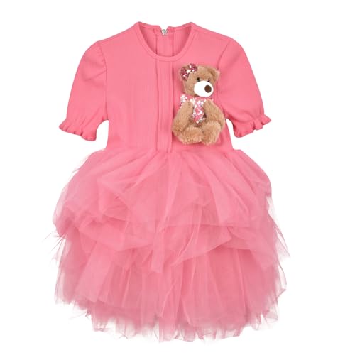 Xclusive Line by Kids of Heart Kinder Tüllkleid mit Teddy, Mädchen Kinderkleid mit Tüllrock und Kuscheltier von Xclusive Line