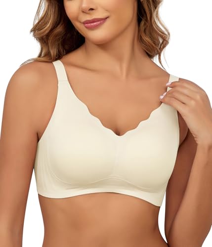 Xcutting Glatte drahtlose BHS für Frauen Keine Unterwäsche Komfort Nahtlose unterstützende BH Raceback Push Up Bralettes Volle Abdeckung von Xcutting