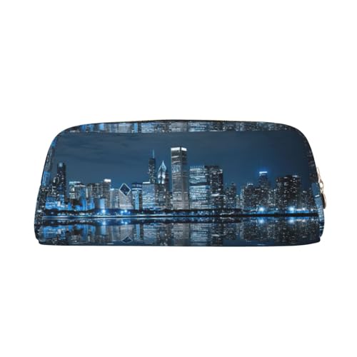 Xcwzbls Chicago Federmäppchen mit großem Fassungsvermögen, reflektiertes Federmäppchen, Lederreißverschluss, dreidimensionales Federmäppchen, Bürobedarf, gold, Einheitsgröße, Taschen-Organizer Xcwzbls Chicago Federmäppchen mit großem Fassungsvermögen, reflektiertes Federmäppchen, Lederreißverschluss, dreidimensionales Federmäppchen, Bürobedarf, gold, Einheitsgröße, Taschen-Organizer von Xcwzbls