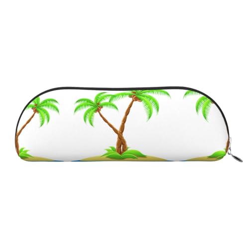 Xcwzbls Federmäppchen aus Leder, halbrund, 3D-Palme, große Kapazität, Aufbewahrungstasche, Reisetasche, Make-up-Kosmetiktasche, silber, Einheitsgröße, Taschen-Organizer Xcwzbls Federmäppchen aus Leder, halbrund, 3D-Palme, große Kapazität, Aufbewahrungstasche, Reisetasche, Make-up-Kosmetiktasche, silber, Einheitsgröße, Taschen-Organizer von Xcwzbls