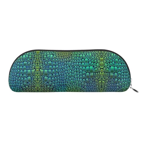 Xcwzbls Federmäppchen aus Leder, halbrund, Alligatorhaut, große Kapazität, Aufbewahrungstasche, Reisetasche, Make-up-Kosmetiktasche, silber, Einheitsgröße, Taschen-Organizer Xcwzbls Federmäppchen aus Leder, halbrund, Alligatorhaut, große Kapazität, Aufbewahrungstasche, Reisetasche, Make-up-Kosmetiktasche, silber, Einheitsgröße, Taschen-Organizer von Xcwzbls