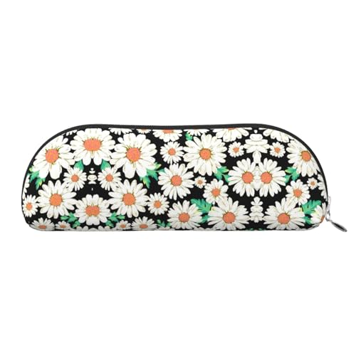 Xcwzbls Federmäppchen aus Leder, halbrund, Blumenmuster, große Kapazität, Aufbewahrungstasche, Reisetasche, Make-up-Kosmetiktasche, silber, Einheitsgröße, Taschen-Organizer Xcwzbls Federmäppchen aus Leder, halbrund, Blumenmuster, große Kapazität, Aufbewahrungstasche, Reisetasche, Make-up-Kosmetiktasche, silber, Einheitsgröße, Taschen-Organizer von Xcwzbls