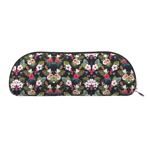 Xcwzbls Federmäppchen aus Leder, halbrund, Blumenmuster, große Kapazität, Aufbewahrungstasche, Reisetasche, Make-up-Kosmetiktasche, silber, Einheitsgröße, Taschen-Organizer Xcwzbls Federmäppchen aus Leder, halbrund, Blumenmuster, große Kapazität, Aufbewahrungstasche, Reisetasche, Make-up-Kosmetiktasche, silber, Einheitsgröße, Taschen-Organizer von Xcwzbls