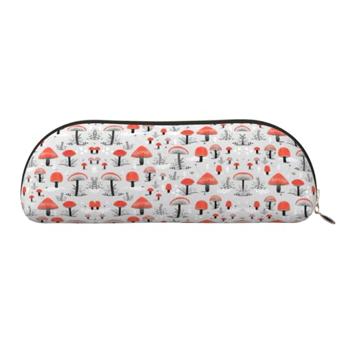 Xcwzbls Federmäppchen aus Leder, halbrund, Cartoon-Pilze, große Kapazität, Aufbewahrungstasche, Reisetasche, Make-up-Kosmetiktasche, gold, Einheitsgröße, Taschen-Organizer Xcwzbls Federmäppchen aus Leder, halbrund, Cartoon-Pilze, große Kapazität, Aufbewahrungstasche, Reisetasche, Make-up-Kosmetiktasche, gold, Einheitsgröße, Taschen-Organizer von Xcwzbls