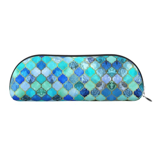 Xcwzbls Federmäppchen aus Leder, halbrund, Gitter-Design, große Kapazität, Aufbewahrungstasche, Reisetasche, Make-up-Kosmetiktasche, silber, Einheitsgröße, Taschen-Organizer Xcwzbls Federmäppchen aus Leder, halbrund, Gitter-Design, große Kapazität, Aufbewahrungstasche, Reisetasche, Make-up-Kosmetiktasche, silber, Einheitsgröße, Taschen-Organizer von Xcwzbls